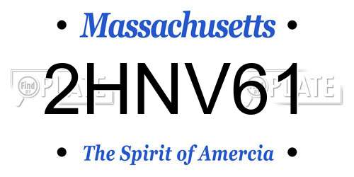 2HNV61 Massachusetts License Plate