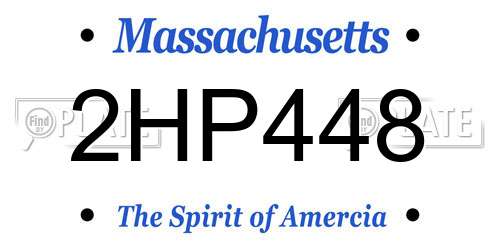 2HP448 Massachusetts License Plate