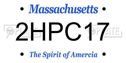 2HPC17 Massachusetts License Plate