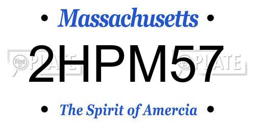 2HPM57 Massachusetts License Plate