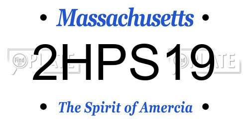 2HPS19 Massachusetts License Plate