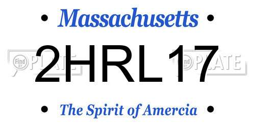 2HRL17 Massachusetts License Plate