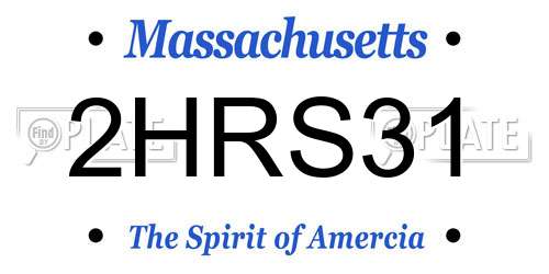 2HRS31 Massachusetts License Plate