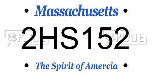 2HS152 Massachusetts License Plate