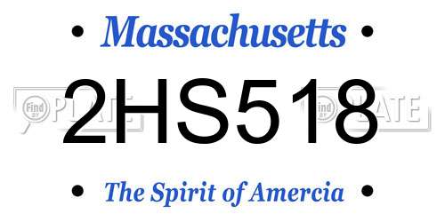 2HS518 Massachusetts License Plate