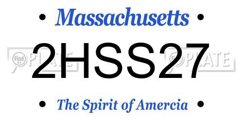 2HSS27 Massachusetts License Plate