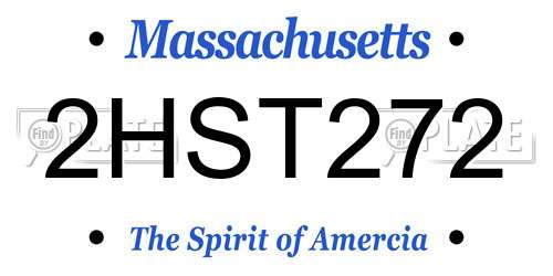 2HST272 Massachusetts License Plate