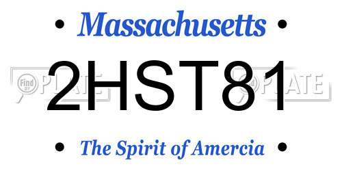 2HST81 Massachusetts License Plate