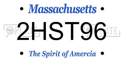 2HST96 Massachusetts License Plate