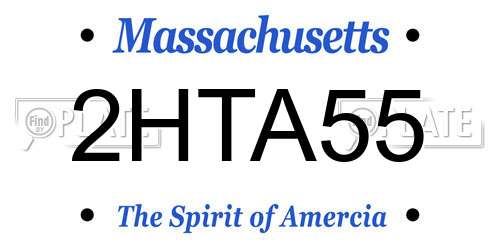 2HTA55 Massachusetts License Plate