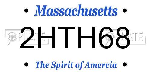 2HTH68 Massachusetts License Plate