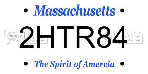 2HTR84 Massachusetts License Plate