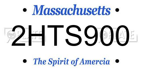 2HTS900 Massachusetts License Plate