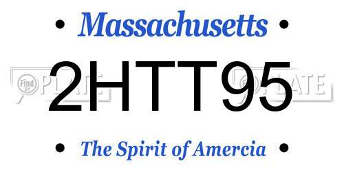 2HTT95 Massachusetts License Plate