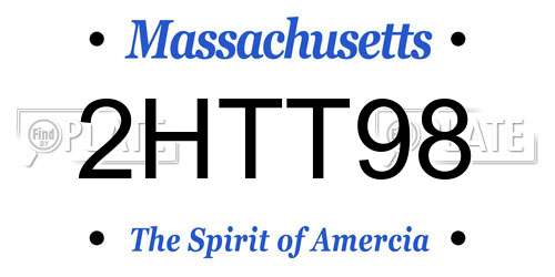 2HTT98 Massachusetts License Plate