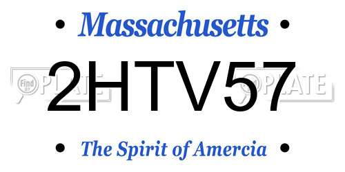 2HTV57 Massachusetts License Plate