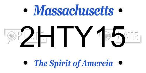 2HTY15 Massachusetts License Plate