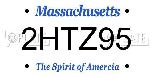 2HTZ95 Massachusetts License Plate