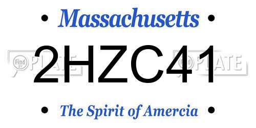 2HZC41 Massachusetts License Plate
