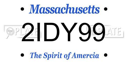 2IDY99 Massachusetts License Plate