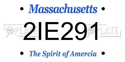 2IE291 Massachusetts License Plate