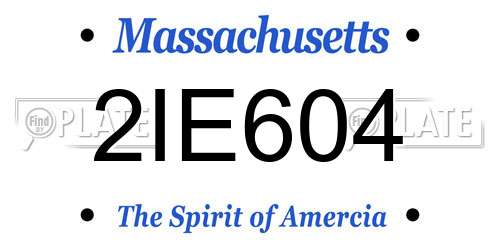 2IE604 Massachusetts License Plate