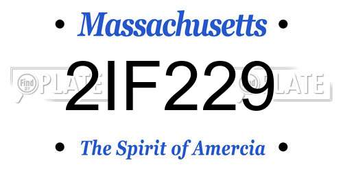 2IF229 Massachusetts License Plate