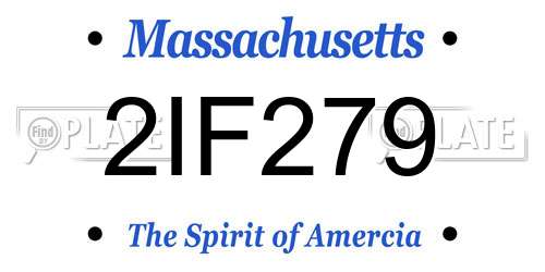 2IF279 Massachusetts License Plate