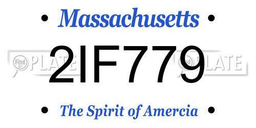 2IF779 Massachusetts License Plate