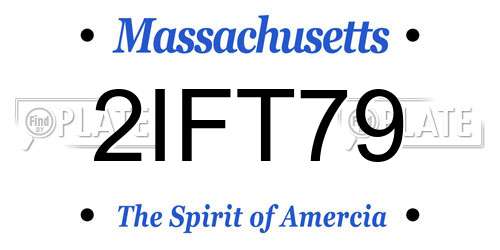 2IFT79 Massachusetts License Plate