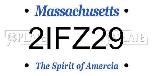 2IFZ29 Massachusetts License Plate