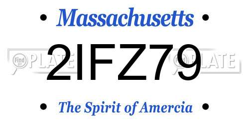2IFZ79 Massachusetts License Plate