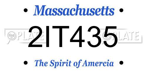 2IT435 Massachusetts License Plate