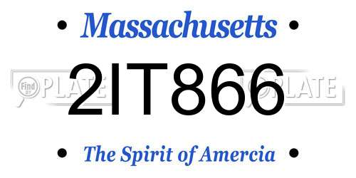 2IT866 Massachusetts License Plate