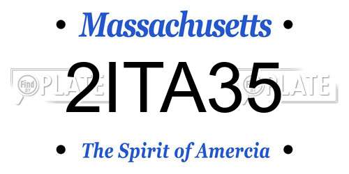 2ITA35 Massachusetts License Plate