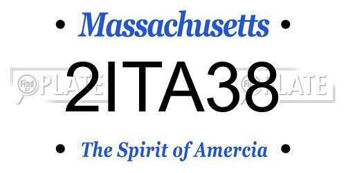 2ITA38 Massachusetts License Plate