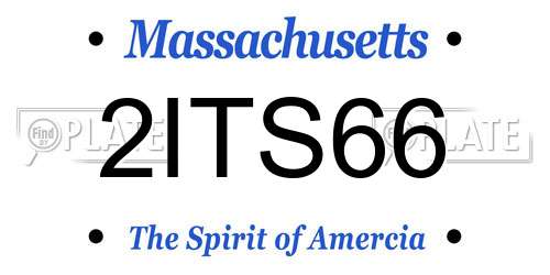 2ITS66 Massachusetts License Plate