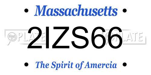 2IZS66 Massachusetts License Plate