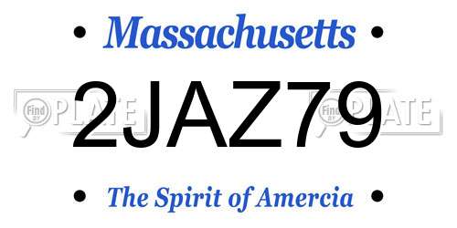 2JAZ79 Massachusetts License Plate
