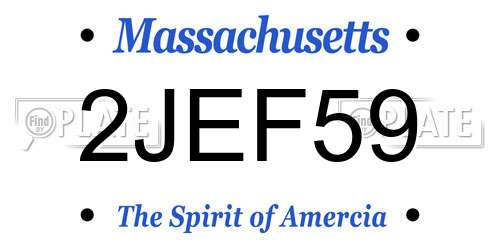 2JEF59 Massachusetts License Plate