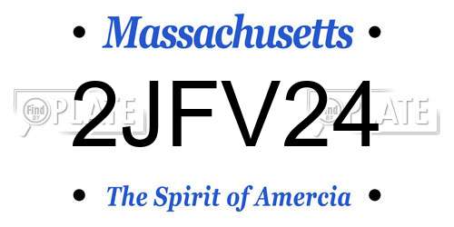 2JFV24 Massachusetts License Plate