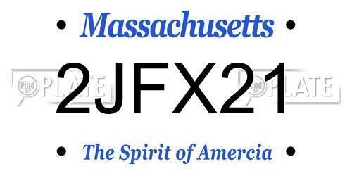 2JFX21 Massachusetts License Plate