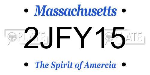 2JFY15 Massachusetts License Plate