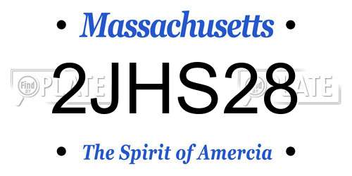 2JHS28 Massachusetts License Plate