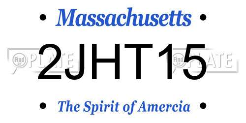 2JHT15 Massachusetts License Plate