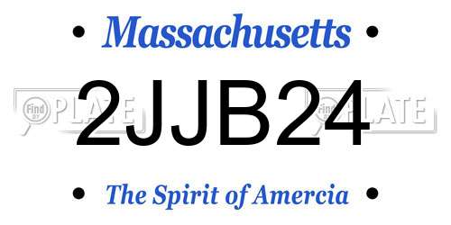2JJB24 Massachusetts License Plate