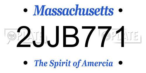 2JJB771 Massachusetts License Plate