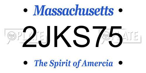 2JKS75 Massachusetts License Plate