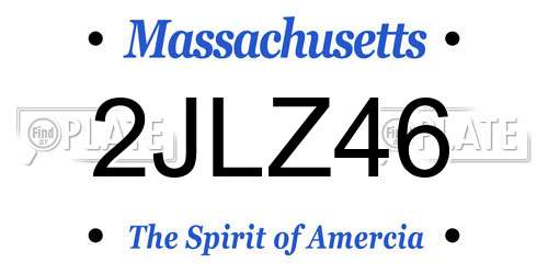 2JLZ46 Massachusetts License Plate