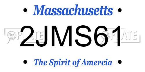 2JMS61 Massachusetts License Plate
